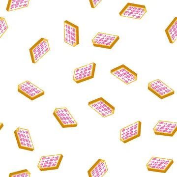 Empty folder isometric icon seamless pattern Stock Illustration