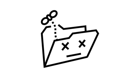 Empty folder line icon animation Stock Footage 224372488