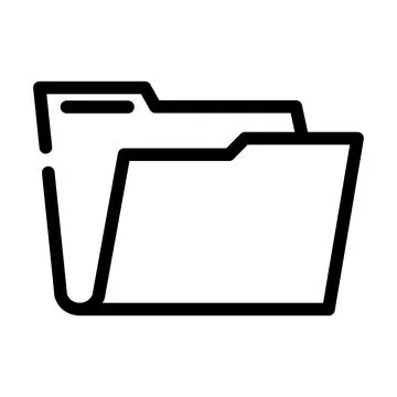 Empty folder line icon vector illustration Stockillustratie