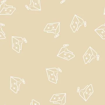 Empty folder line seamless pattern Illustrazione stock