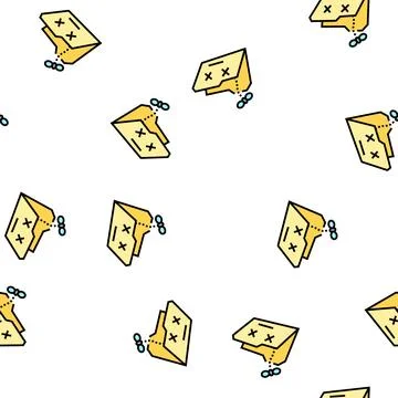 Empty folder vector seamless pattern Illustrazione stock