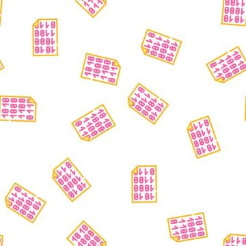 Empty folder vector seamless pattern Stock Illustration