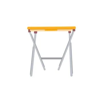 Empty folding table cartoon vector illustration Stock Illustration
