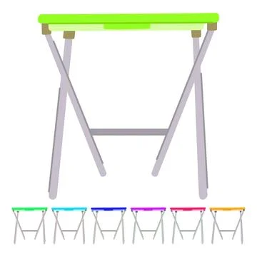 Empty folding table vector cartoon graphic Stock Illustration