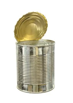 Empty food can Stock Photos