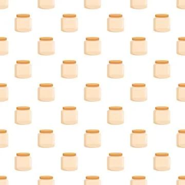 Empty food jars seamless pattern wallpaper design Stock Illustration