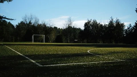 Empty Football Playground Stock Footage 85237699