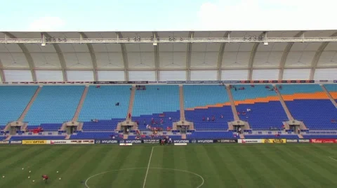Empty football stadium Stock Footage 20534759