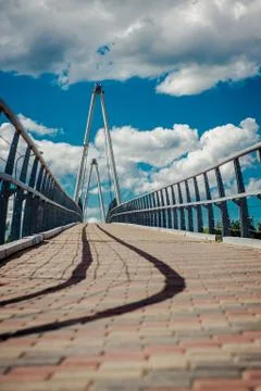 Empty footbridge Stock Photos