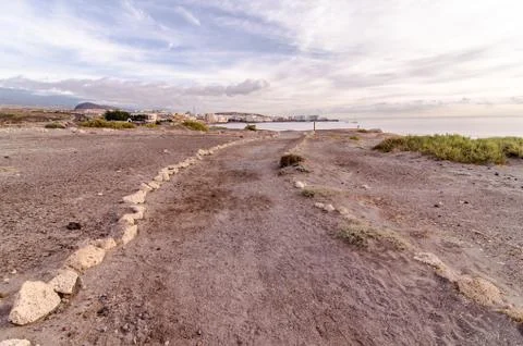 Empty footpath Stock Photos