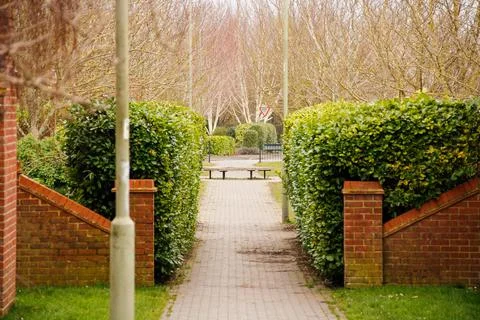 Empty footpaths in lockdown Foto stock