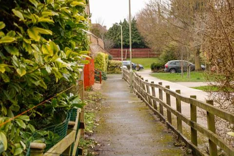 Empty footpaths in lockdown Foto stock