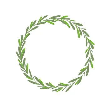 Empty frame branches forest natural theme Stock Illustration