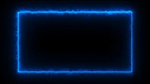 Empty frame with electric power round border glowing, burning flame sign Stock Footage 121608795