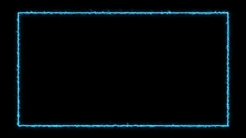 Empty frame with electric power round border glowing Stock Footage 124728488