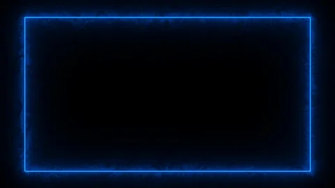 Empty frame with electric power round border glowing, burning flame Stock Footage 124728525