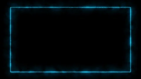 Empty frame with electric power round border glowing Stock Footage 124728853