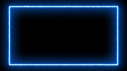 Empty frame with electric power round border glowing, burning flame sign Stock Footage 124728941