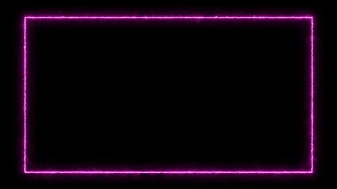 Empty frame with electric power round border glowing, burning flame Stock Footage 124729298