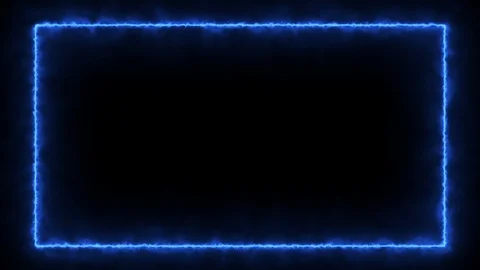 Empty frame with electric power round border glowing, burning flame sign Stock Footage 124729476