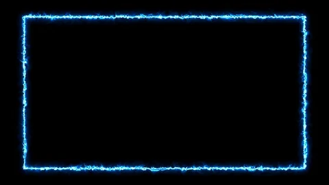 Empty frame with electric power round border glowing Stock Footage 124729664