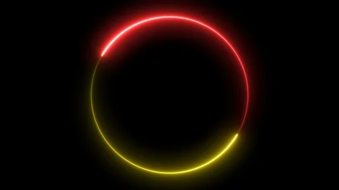 Empty frame electric power round border glowing, burning flame sign Stock Footage 125717748