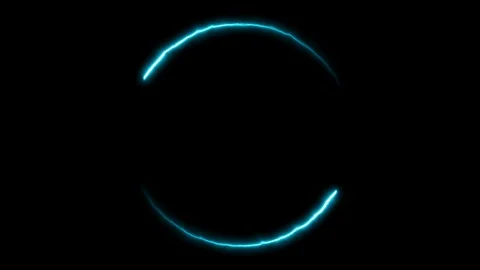 Empty frame electric power round border glowing, burning flame sign Stock Footage 125717816