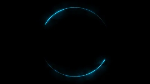 Empty frame electric power round border glowing, burning flame sign Stock Footage 125718063