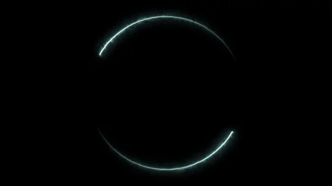 Empty frame electric power round border glowing, burning flame sign Stock Footage 125718266