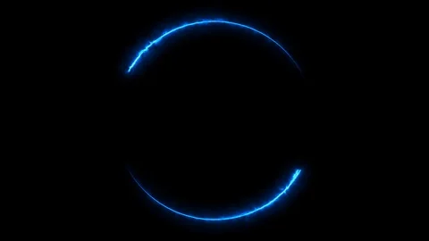 Empty frame electric power round border glowing, burning flame sign Stock Footage 125718295