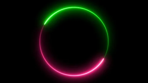 Empty frame electric power round border glowing, burning flame sign Stock Footage 125718324