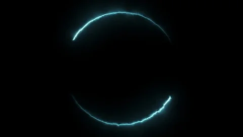 Empty frame electric power round border glowing, burning flame sign Stock Footage 125718362