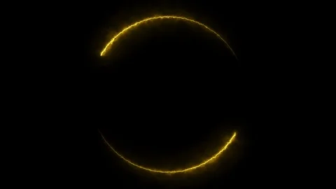 Empty frame electric power round border glowing, burning flame sign Stock Footage 125718626