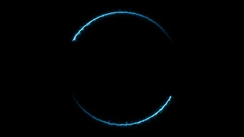 Empty frame electric power round border glowing, burning flame sign Stock Footage 125718692