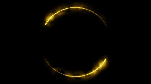 Empty frame electric power round border glowing, burning flame sign Stock Footage 125718702