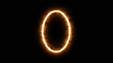 An empty frame with a fiery border glows, burns with flame. 스톡 동영상 135953775