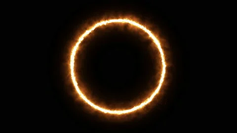 An empty frame with a fiery border glows, burns with flame. 스톡 동영상 135953992