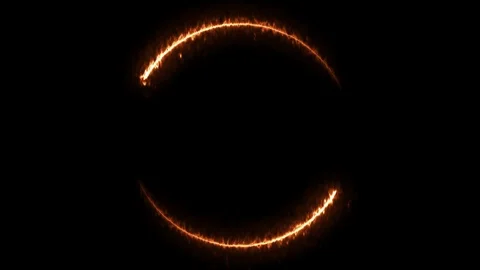 Empty frame motion fire border glowing, burning flame signboard Stock Footage 125717792