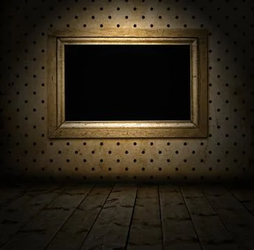 Empty frame in a room Stock Photos