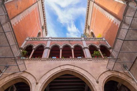 Empty frame view from Istanbul with red bricked house and blue sky for design 스톡 사진