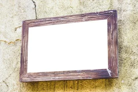 Empty frame on wall Stock Photos