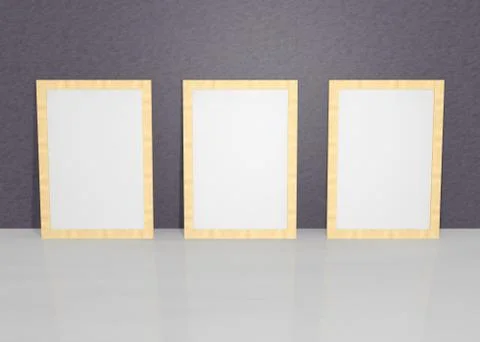 Empty frames on the floor Stock Illustration