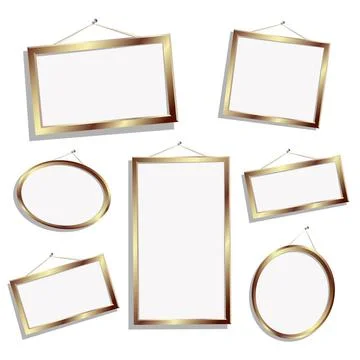 Empty frames Golden empty frames Copyright: xZoonar.com/RichardxLaschonx 2... Stock Photos