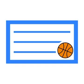 An empty frames for photos with basketball ball. Identity sticker Stockillustratie