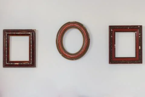 Empty Frames on the Wall Stock Photos