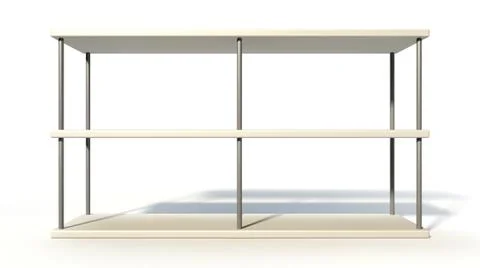 Empty freestanding shelf Stock Illustration