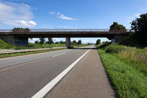 Empty freeway in germany Foto stock