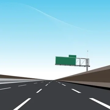 Empty freeway 스톡 일러스트