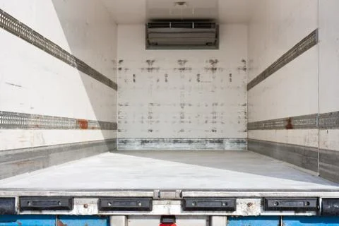 Empty freight compartment of a truck Stock Photos