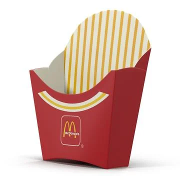 Empty French Fry Box McDonalds ~ 3D Model #90886384 | Pond5